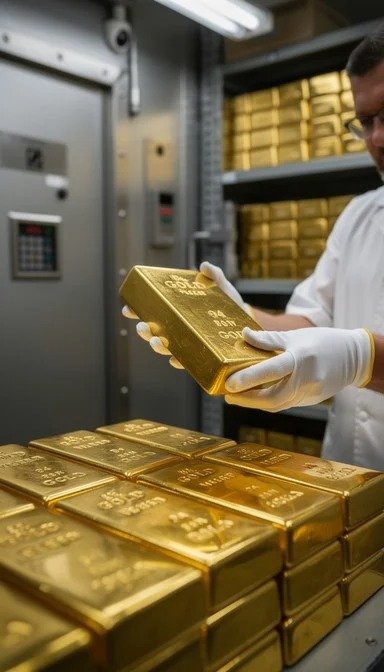 Imgi 22 pure gold handling stockcake